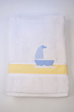 Load image into Gallery viewer, Sailboat Appliqued Towel
