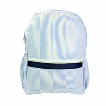 Load image into Gallery viewer, Medium Seersucker Backpacks w/ Pockets
