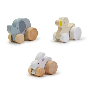 Hand Crafted Wooden Toy - Bunny, Duck, and Elephant