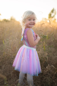 Rainbow Sequins Skirt, Wings, & Wand