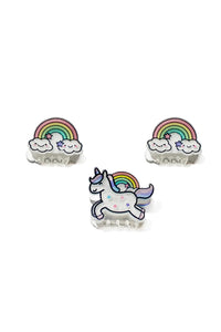 Unicorn, Rainbow Mini Hairclips