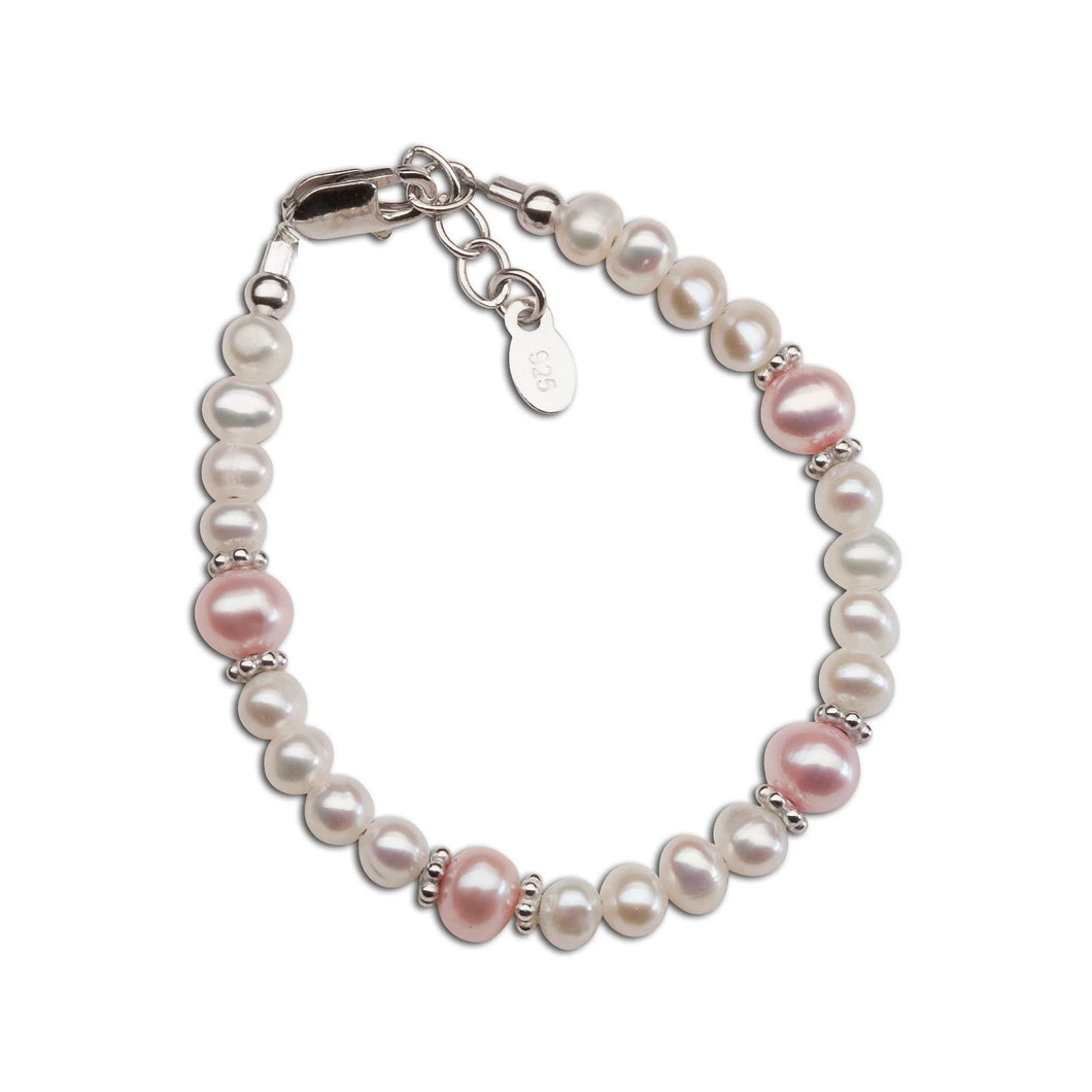 Addie - Sterling Silver Pearl Baby Bracelet for Kids