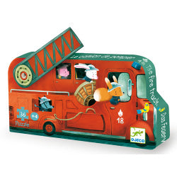 Fire Truck Silhouette Puzzle