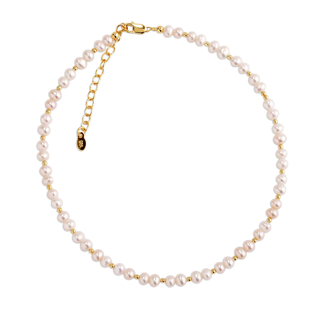 14K Gold-Plated Pearl Necklace