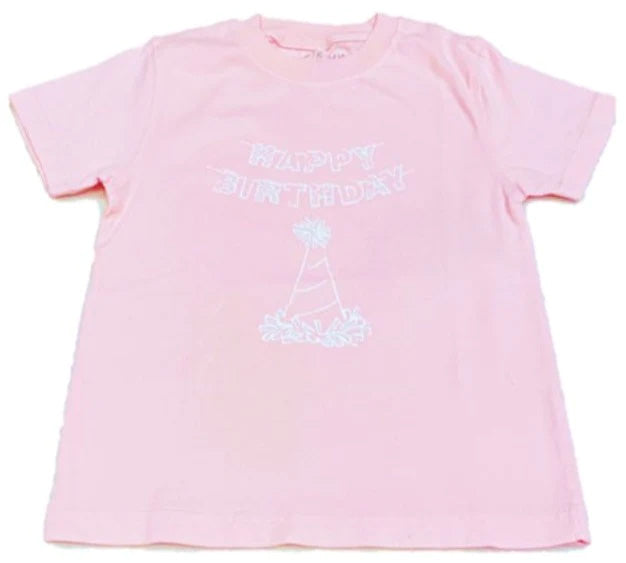 Short Sleeve Light Pink Birthday Hat T-Shirt