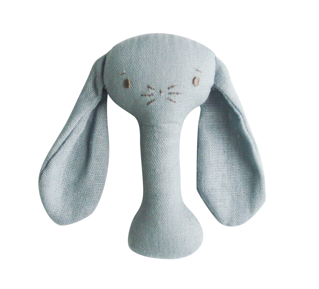 Bobby Bunny Stick Rattle - Grey Linen