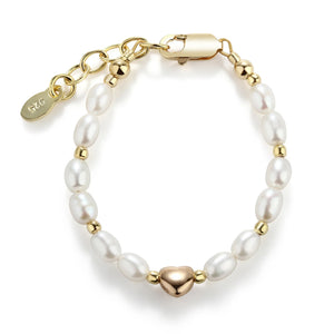 Willow 14K GP Pearl Heart Bracelet