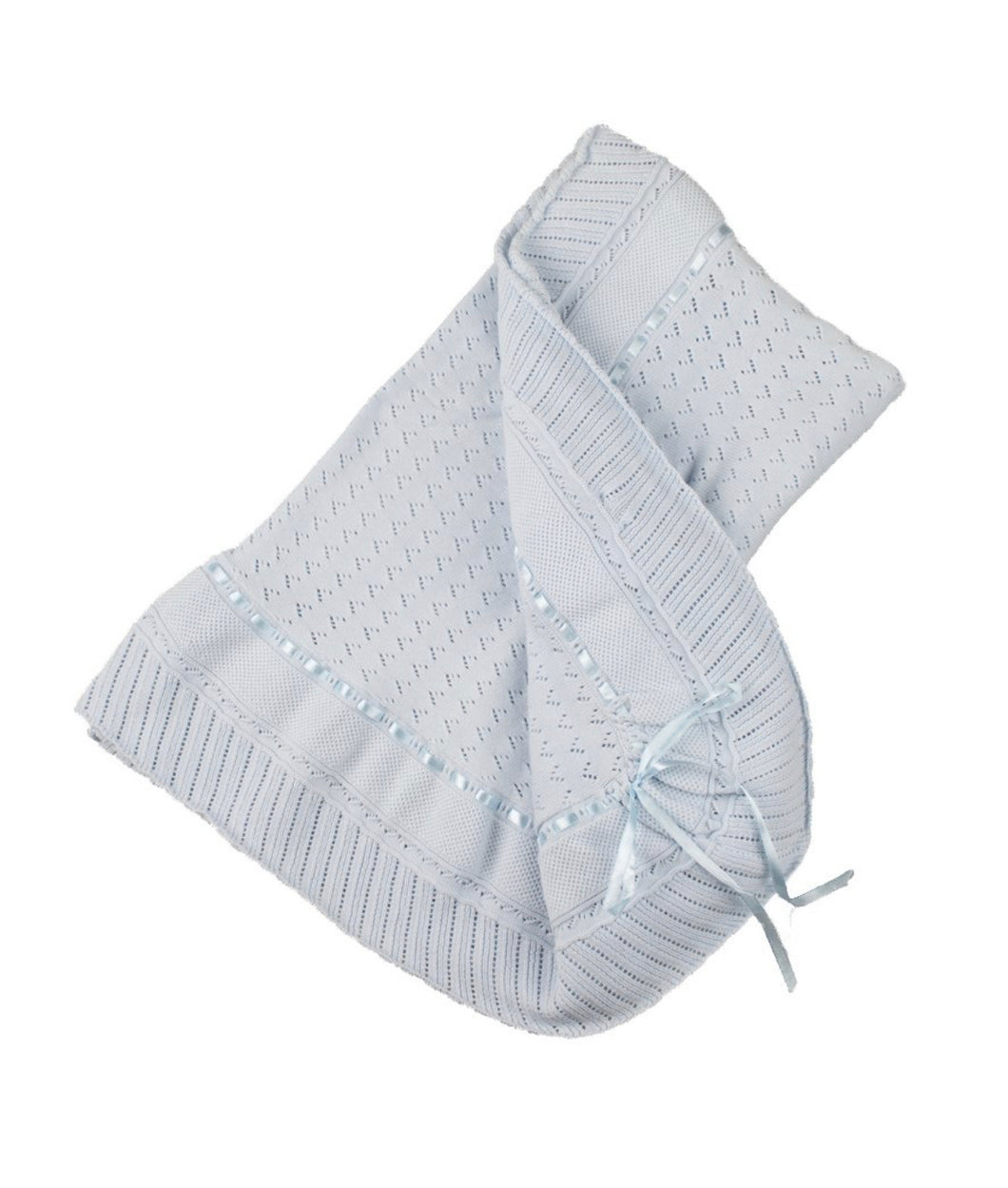 Pointelle Ruffle Blanket Solid Colors