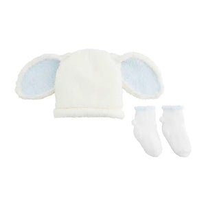 Blue Bunny Hat and Sock Set