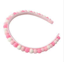 Load image into Gallery viewer, Pink Party Pom Pom Headband

